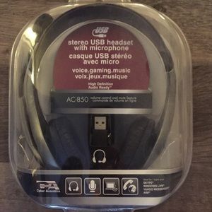 Stereo usb headphones with microphone